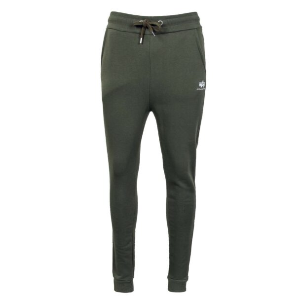 ALPHA INDUSTRIES Pantaloni  verde închis / alb