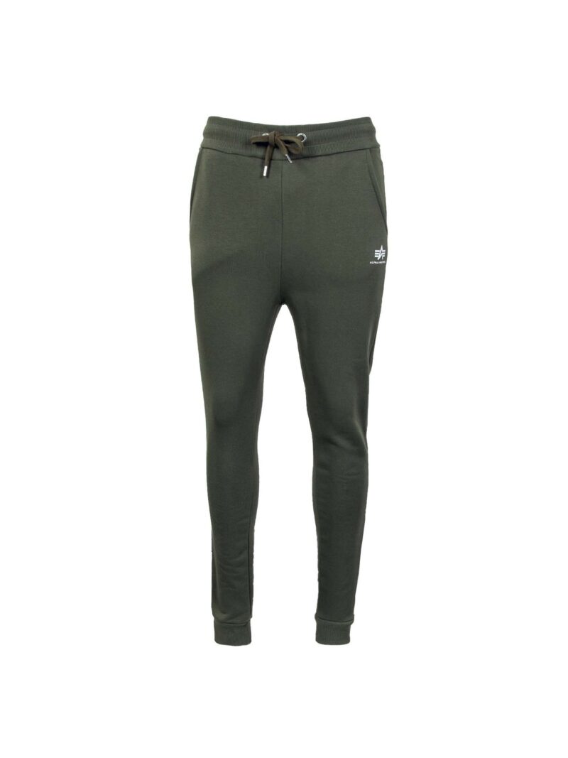 ALPHA INDUSTRIES Pantaloni  verde închis / alb