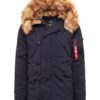 ALPHA INDUSTRIES Parka de iarnă 'Explorer'  maro amestecat / negru