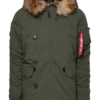 ALPHA INDUSTRIES Parka de iarnă 'Explorer'  maro / oliv / roșu / alb