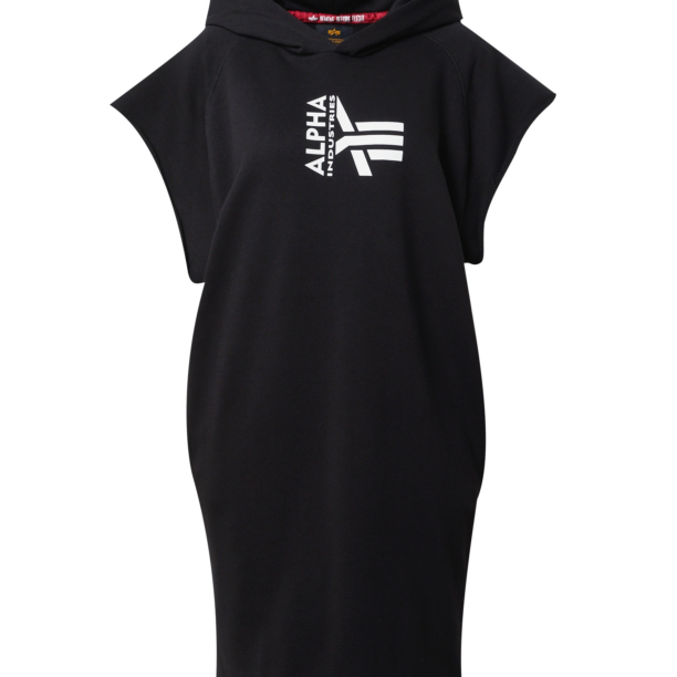 ALPHA INDUSTRIES Rochie  negru / alb