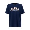 ALPHA INDUSTRIES Tricou 'College T'  bleumarin / alb