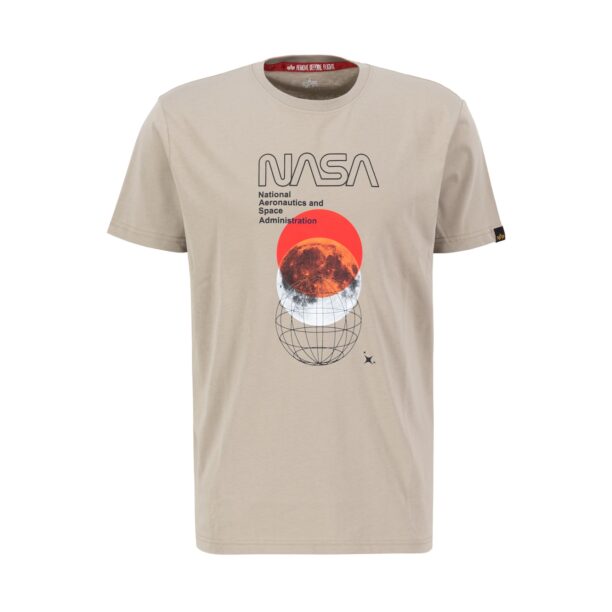 ALPHA INDUSTRIES Tricou 'NASA Orbit'  nisipiu / mai multe culori