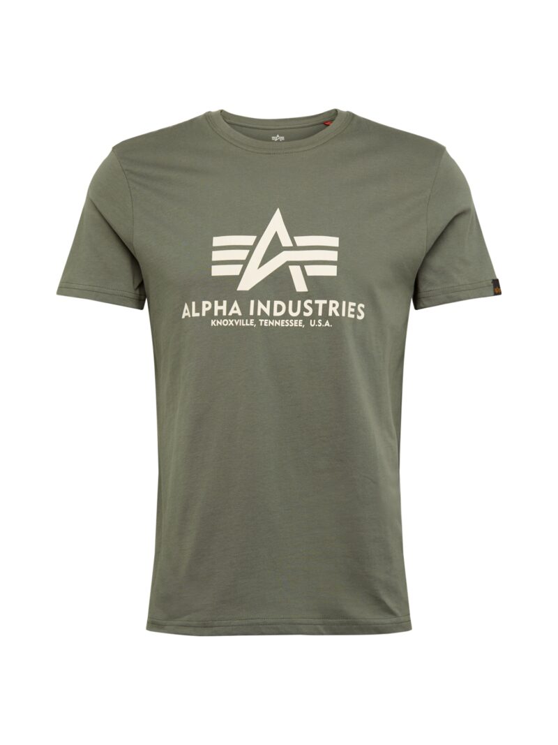 ALPHA INDUSTRIES Tricou  bej deschis / verde