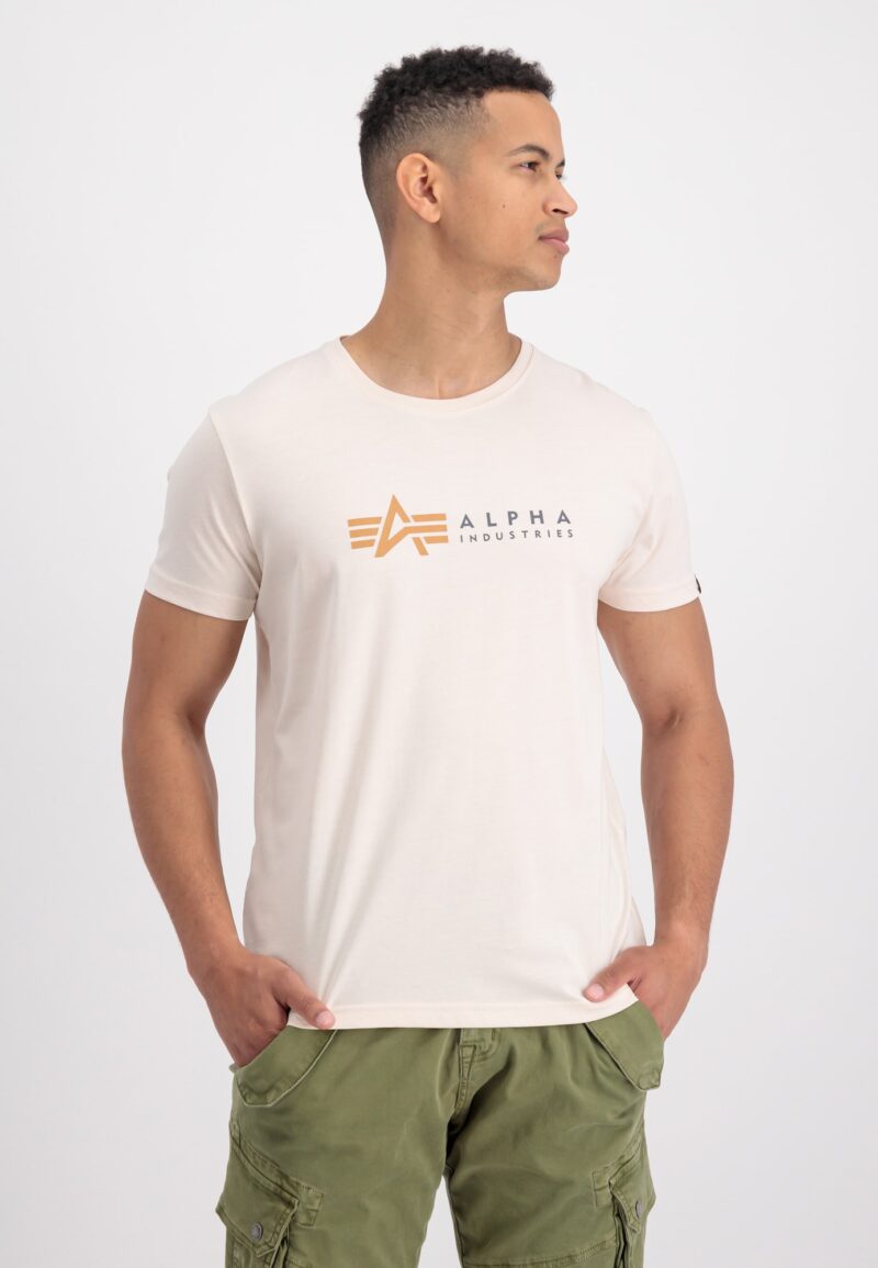 ALPHA INDUSTRIES Tricou  bej / gri / portocaliu