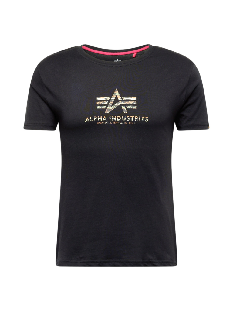 ALPHA INDUSTRIES Tricou  ecru / verde deschis / portocaliu / negru