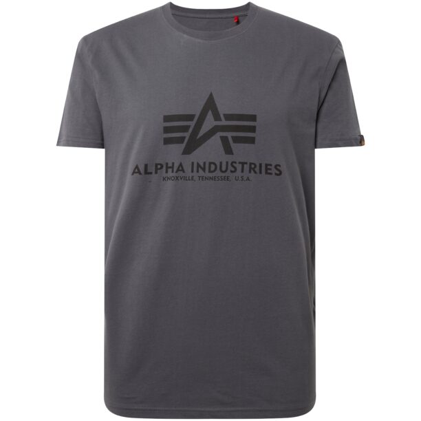 ALPHA INDUSTRIES Tricou  gri închis / negru