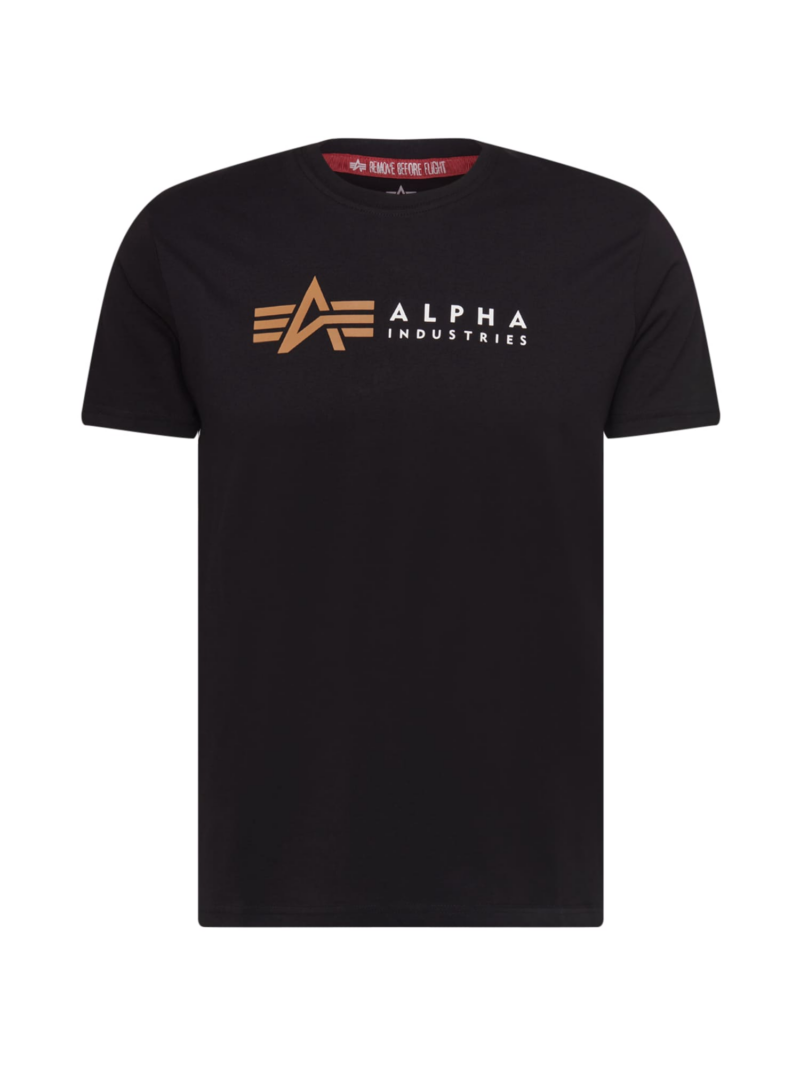 ALPHA INDUSTRIES Tricou  maro deschis / negru / alb