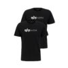 ALPHA INDUSTRIES Tricou  negru / alb