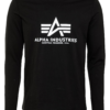 ALPHA INDUSTRIES Tricou  negru / alb