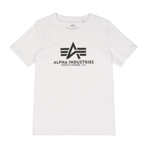 ALPHA INDUSTRIES Tricou  negru / alb murdar