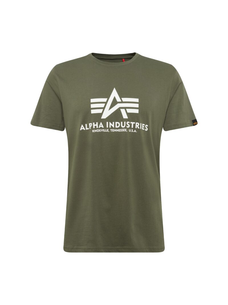 ALPHA INDUSTRIES Tricou  oliv / alb