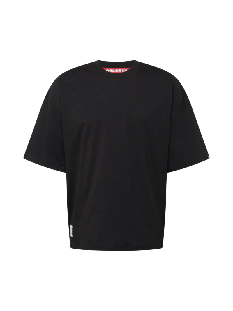 ALPHA INDUSTRIES Tricou  portocaliu deschis / negru / alb