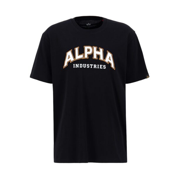 ALPHA INDUSTRIES Tricou  portocaliu mandarină / negru / alb