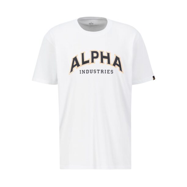 ALPHA INDUSTRIES Tricou  portocaliu / negru / alb