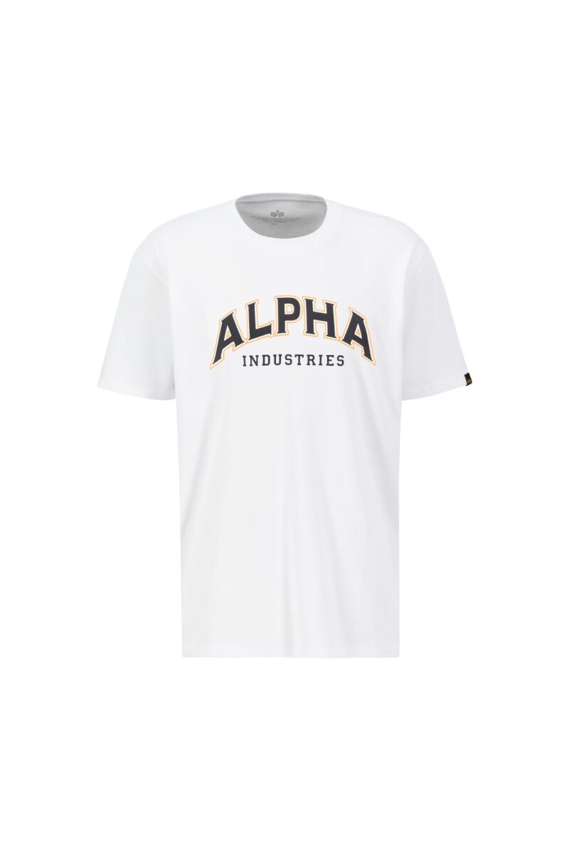 ALPHA INDUSTRIES Tricou  portocaliu / negru / alb