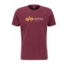 ALPHA INDUSTRIES Tricou  portocaliu neon / roșu burgundy / alb