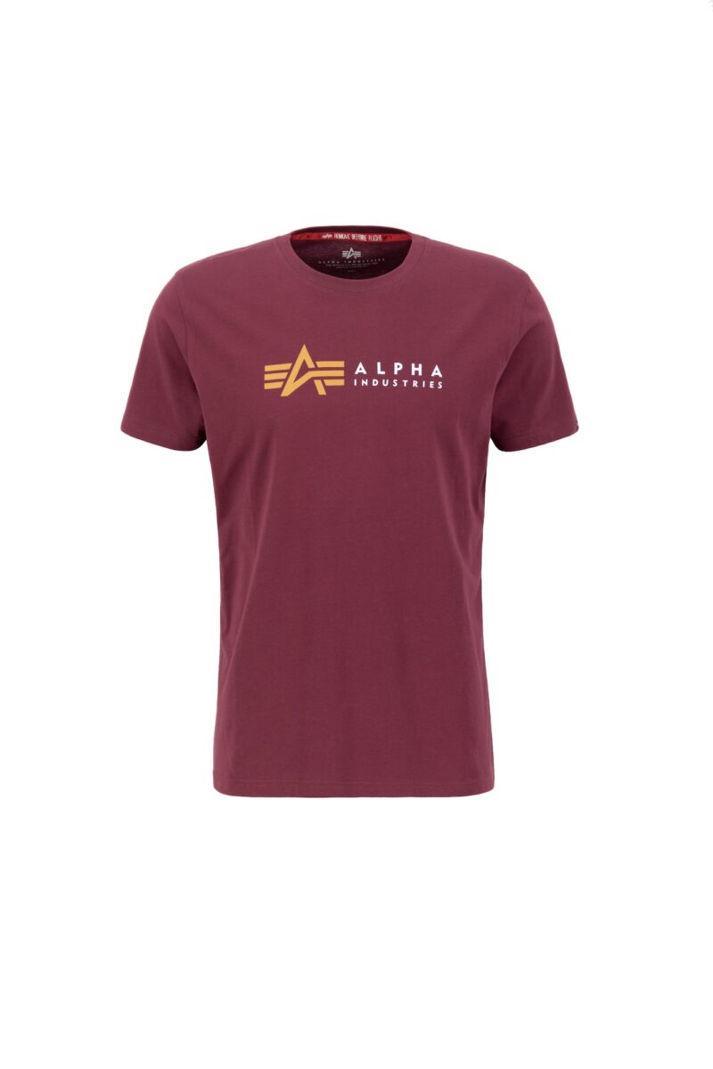 ALPHA INDUSTRIES Tricou  portocaliu neon / roșu burgundy / alb