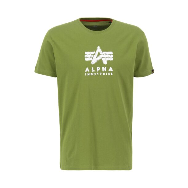 ALPHA INDUSTRIES Tricou  verde / verde kiwi / alb