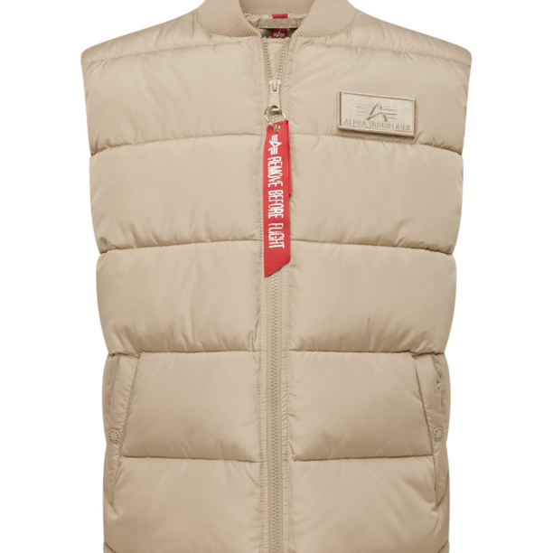 ALPHA INDUSTRIES Vestă  bej deschis / roșu / alb