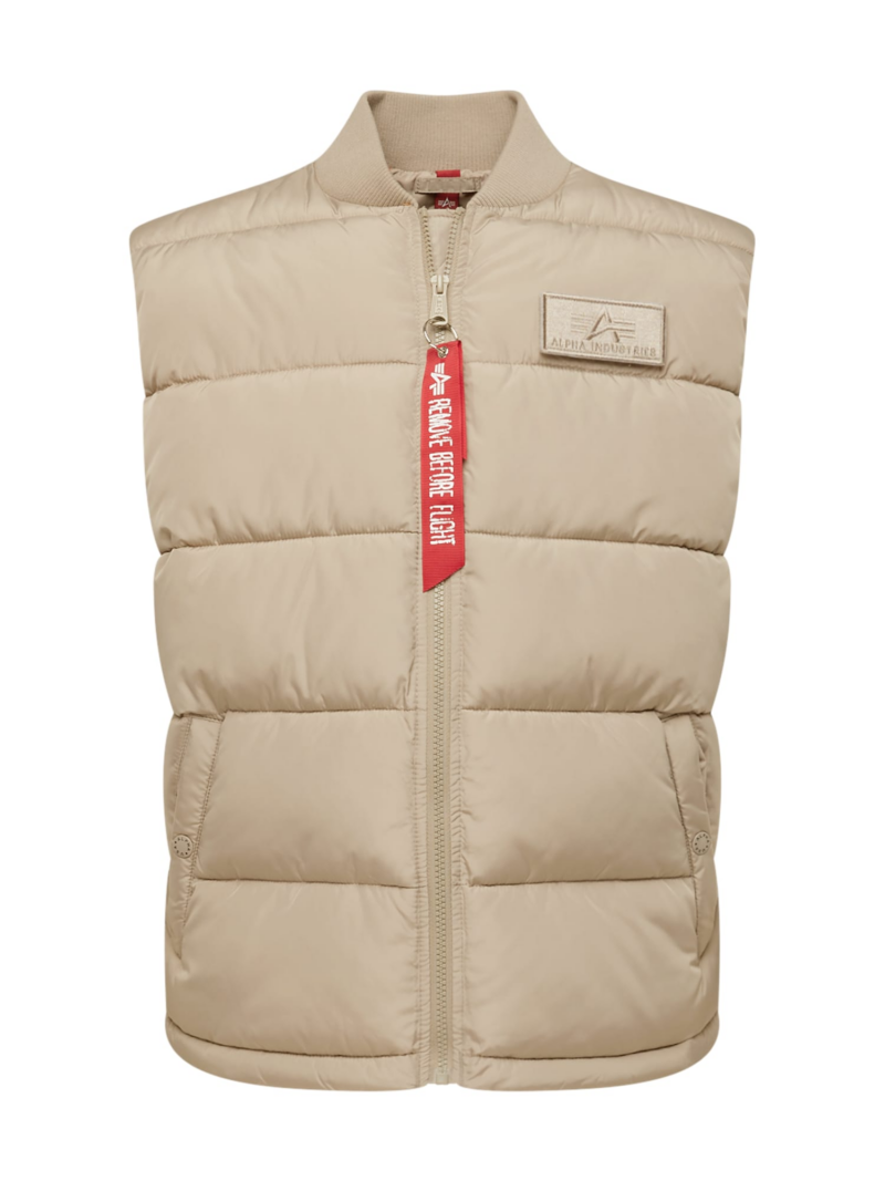 ALPHA INDUSTRIES Vestă  bej deschis / roșu / alb