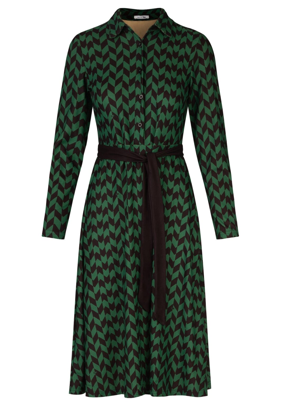APART Rochie tip bluză  verde închis / negru