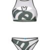 ARENA Costum de baie sport 'LOGO'  verde smarald / alb