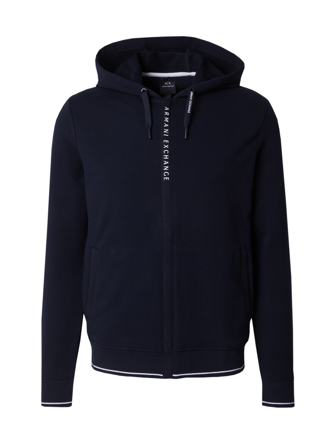 ARMANI EXCHANGE Hanorac  albastru noapte / alb