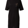 ARMANI EXCHANGE Rochie  negru / alb