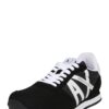 ARMANI EXCHANGE Sneaker low  negru / alb