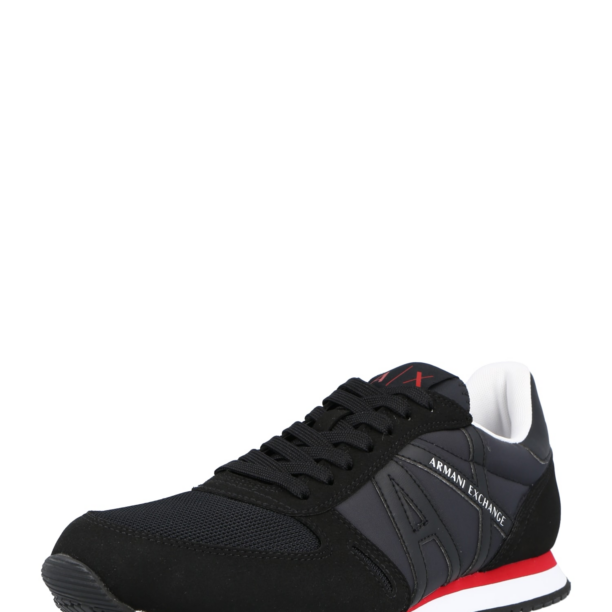 ARMANI EXCHANGE Sneaker low  roșu / negru / alb