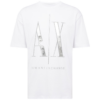 ARMANI EXCHANGE Tricou  argintiu / alb