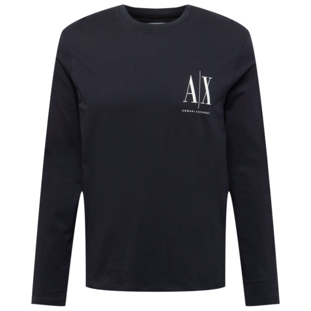 ARMANI EXCHANGE Tricou  bleumarin / alb