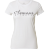 ARMANI EXCHANGE Tricou  negru / alb