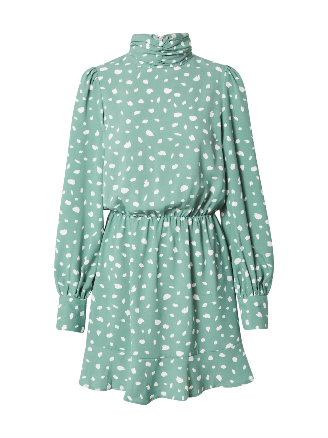 AX Paris Rochie tip bluză  verde mentă / alb