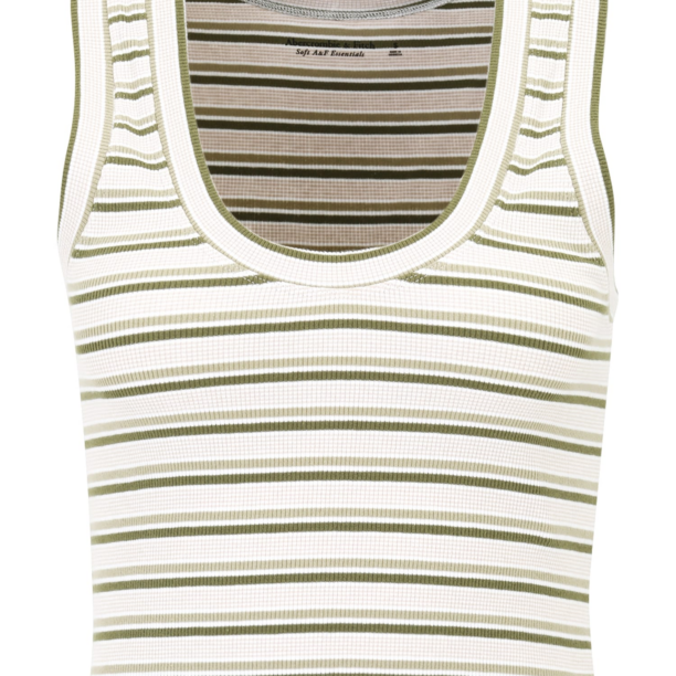 Abercrombie & Fitch Top  oliv / verde pastel / alb