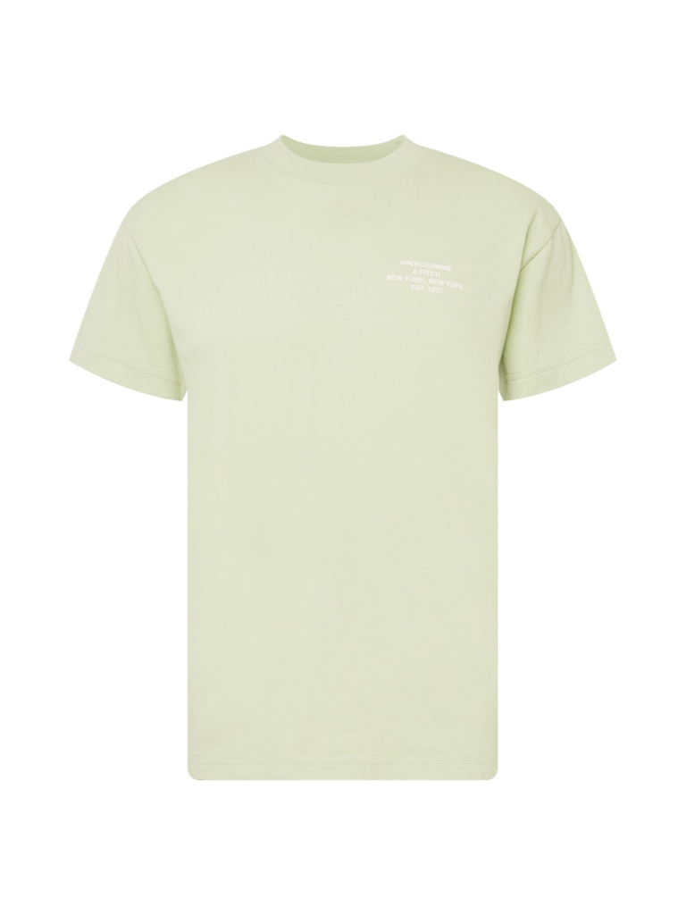 Abercrombie & Fitch Tricou  verde pastel / alb