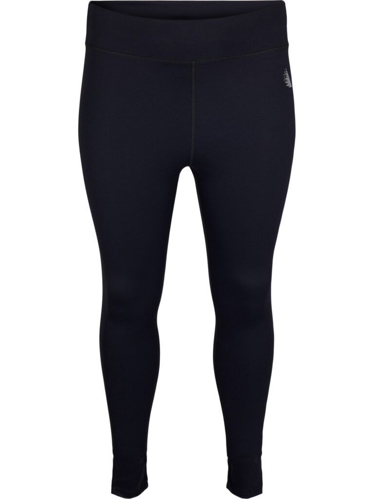 Active by Zizzi Pantaloni sport 'ANANNA'  negru / alb