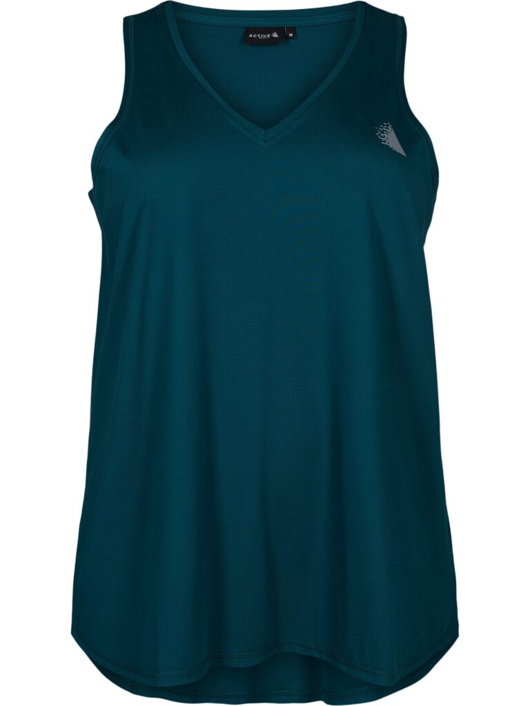 Active by Zizzi Sport top 'ABASIC'  gri deschis / verde închis