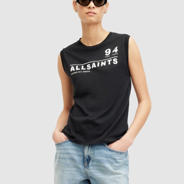 AllSaints Top 'ACCESS'  negru / alb