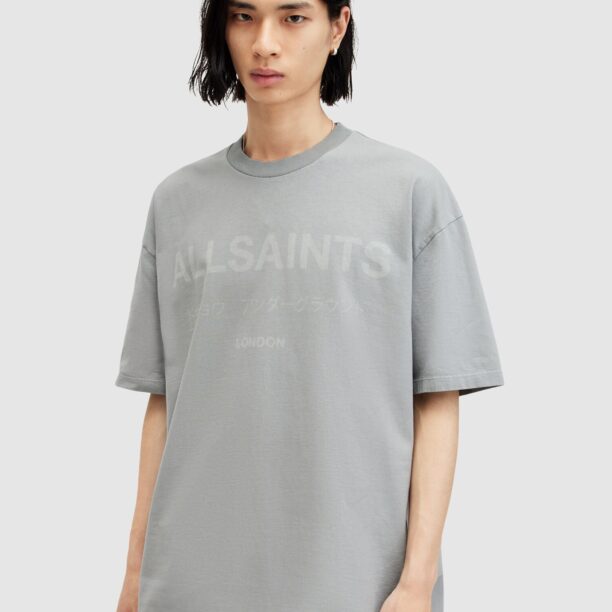 AllSaints Tricou 'LASER'  bej / gri