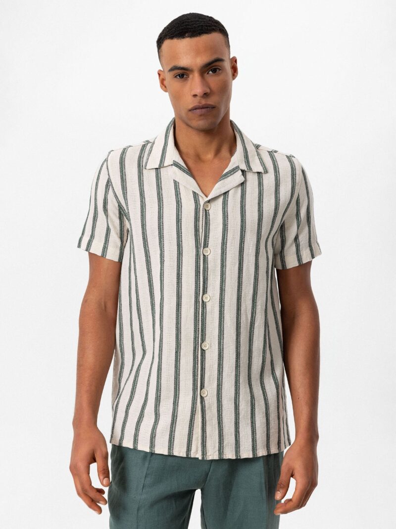 Antioch Tricou  bej / verde