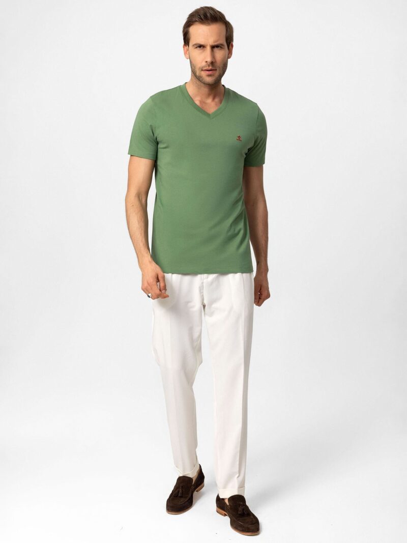 Original Antioch Tricou  bej / verde deschis / alb