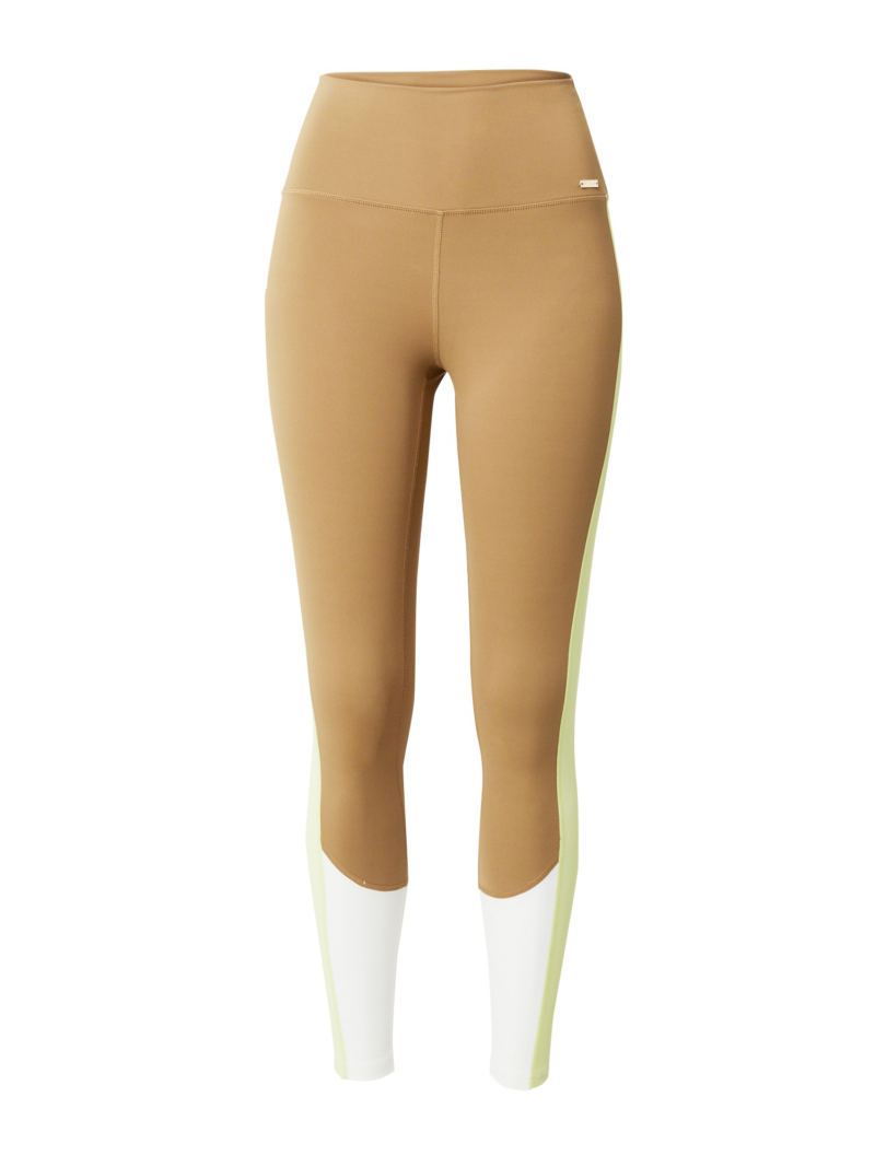 Athlecia Pantaloni sport 'Sukey'  maro / galben neon / alb