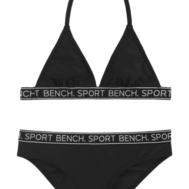 BENCH Costum de baie două piese  gri argintiu / negru