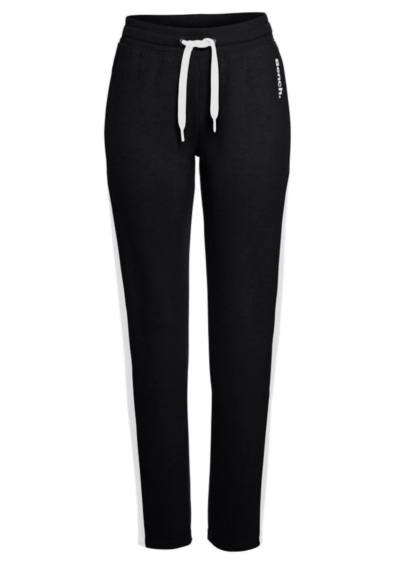 BENCH Pantaloni  negru / alb