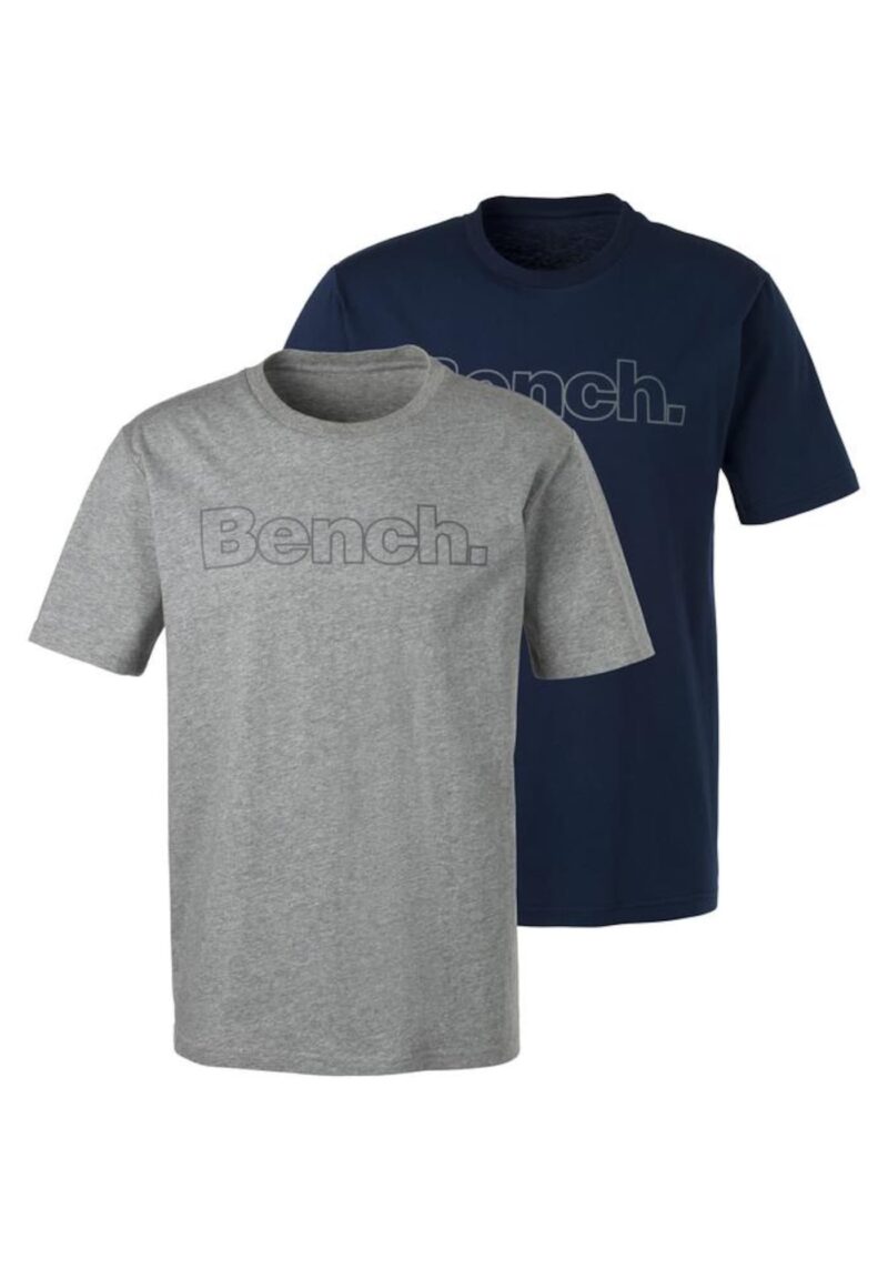 BENCH Tricou  albastru amestec / gri amestecat