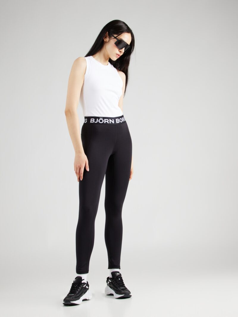 Cumpăra BJÖRN BORG Pantaloni sport 'ESSENTIAL'  negru / alb