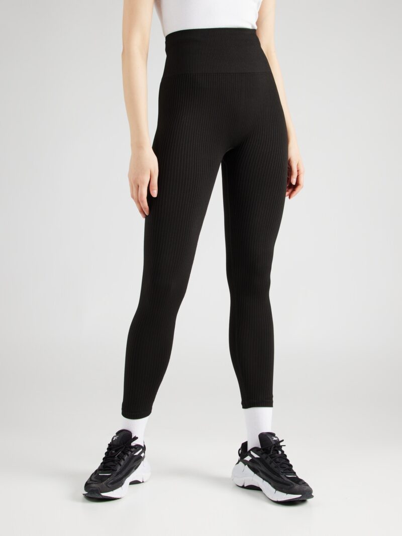 BJÖRN BORG Pantaloni sport 'STUDIO SEAMLESS'  negru / alb