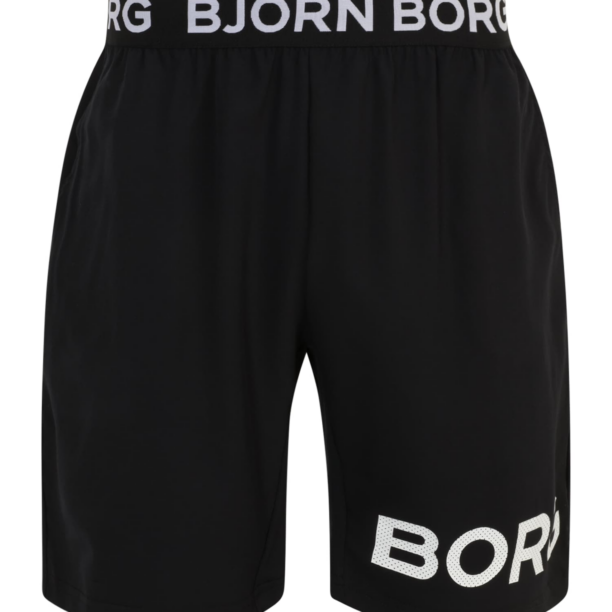 BJÖRN BORG Pantaloni sport  negru / alb